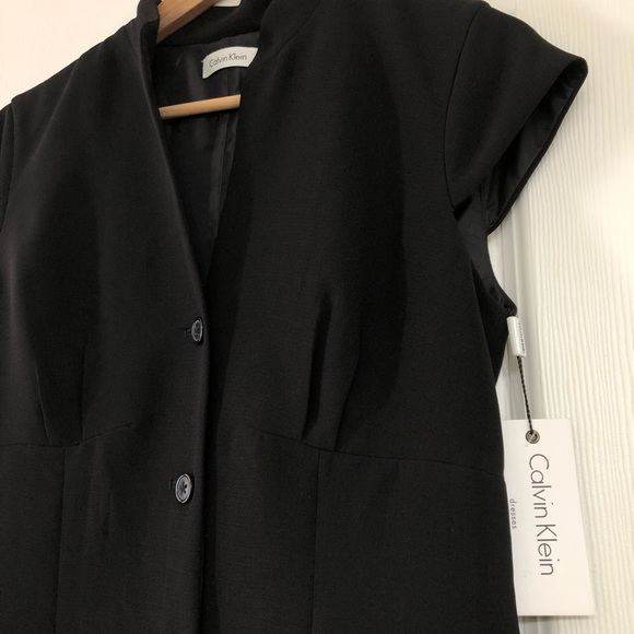 CALVIN KLEIN Black Button Up Dress - Picture 3 of 13